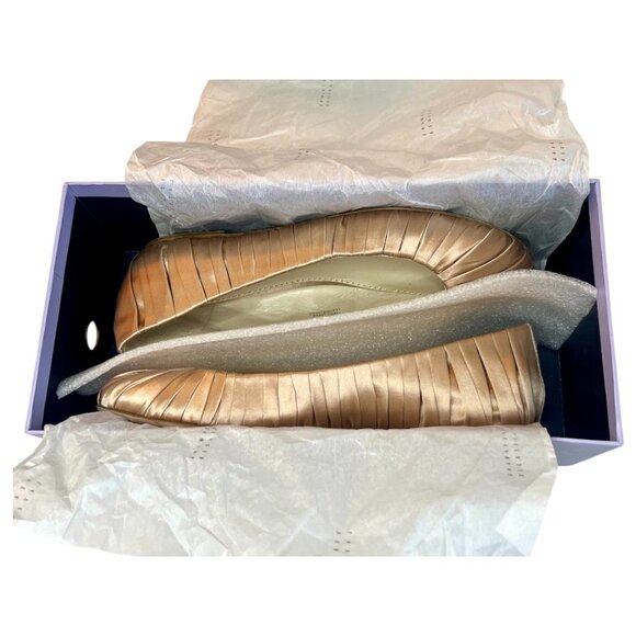 Vera Wang Lavendar Leona Rose Gold/Blush Pink Satin Ballet Flats - Size 7 - Picture 5 of 7